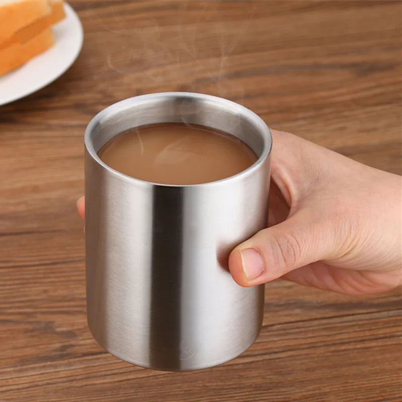 Stainless Steel 7oz 10oz Double Wall Coffee Cup