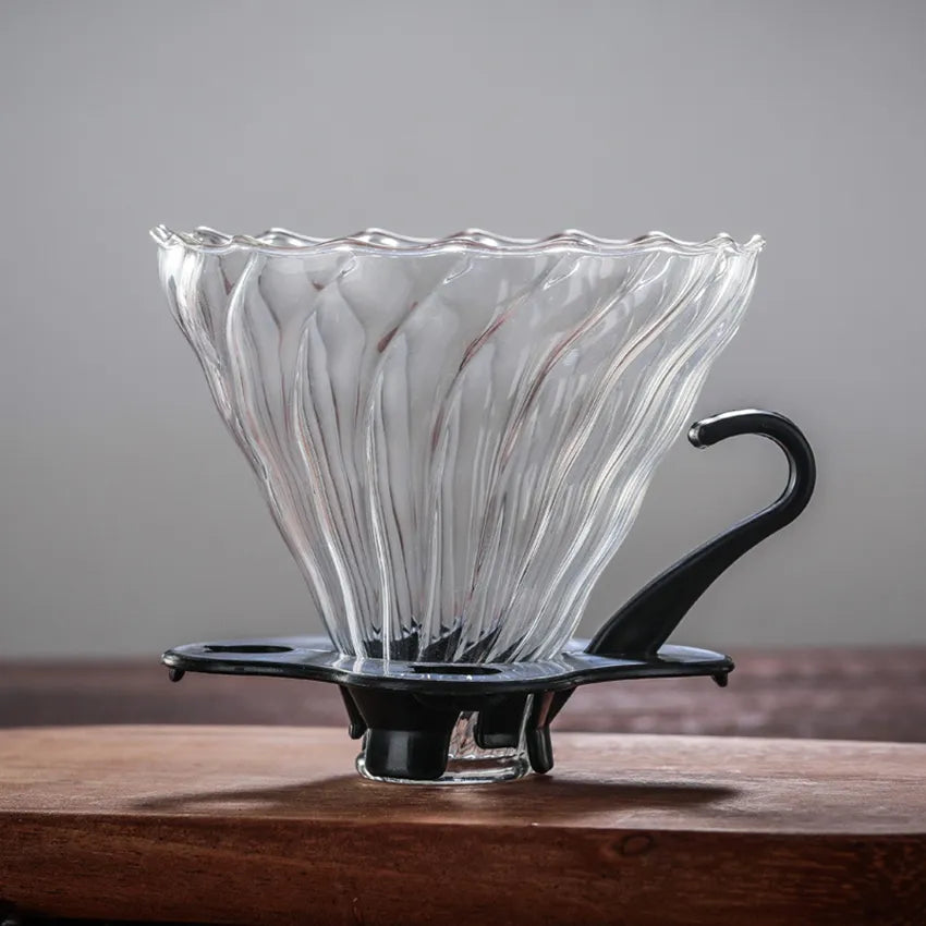 Glass Coffee Dripper, Size 02/ 01, Pour Over Coffee Funnel Dripper v60.