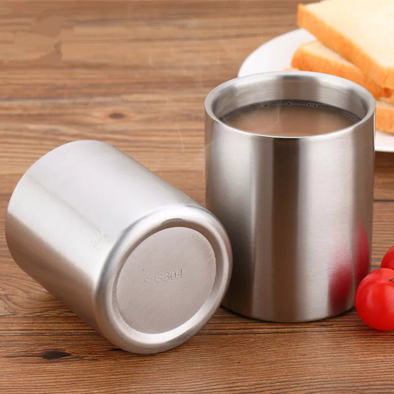 Stainless Steel 7oz 10oz Double Wall Coffee Cup