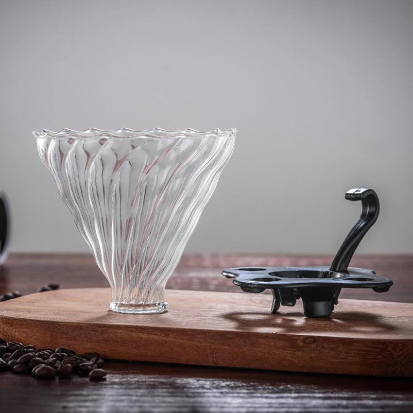 Glass Coffee Dripper, Size 02/ 01, Pour Over Coffee Funnel Dripper v60.