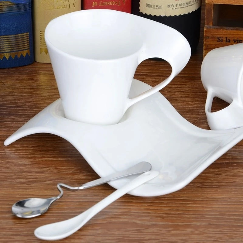Espresso Coffee Cup with Spoon and Cup Holder