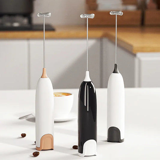 Mini Milk Frother - Handheld Foam Maker For Lattes, Cappuccino, Frappe, Matcha, Hot Chocolate