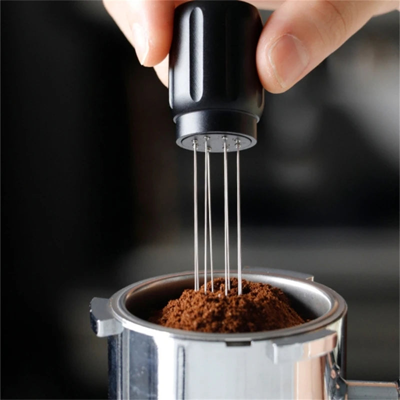 Stainless Steel Coffee Powder Tamper Espresso Powder Stirrer Distributor Leveler Tools Cafe Stirring Barista Accessories
