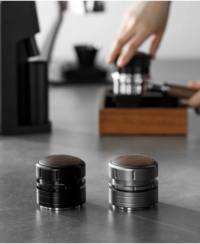 MHW-3BOMBER 58mm Spring Coffee Tamper Adjustable Depth Calibrated Espresso Tampers Professional Home Barista Cafe Accessories