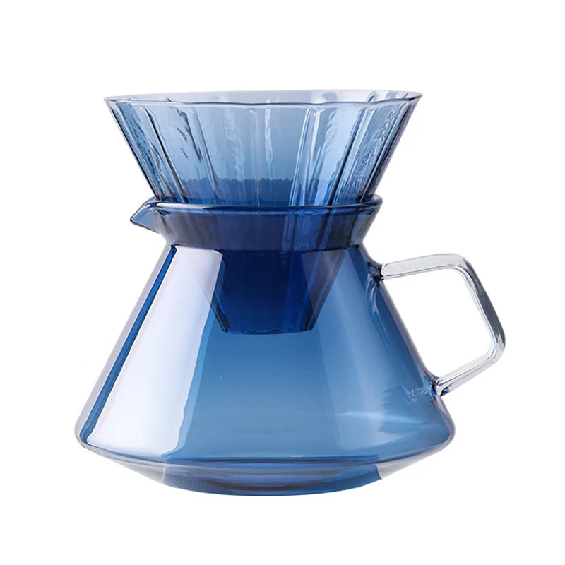 600ML V60 Coloured Glass Sharing Coffee Pour Over Pot