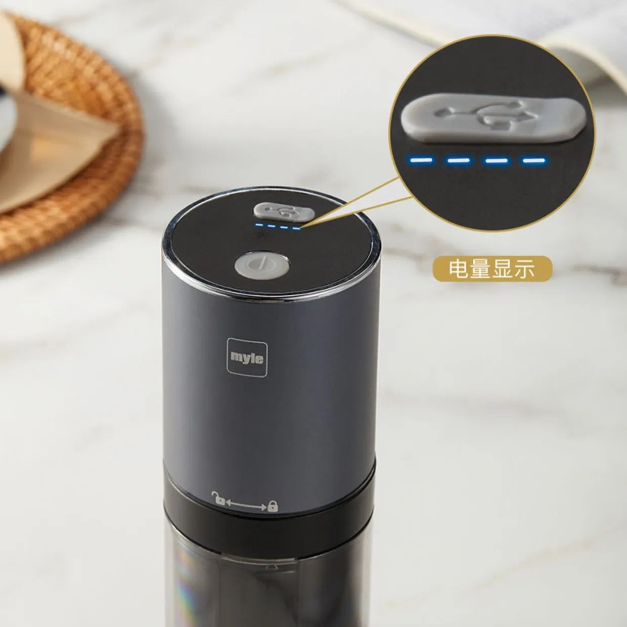 Electric Coffee Grinder New Upgrade Mini Portable Coffee Bean Grinder USB Charge Stainless Steel Espresso Spice Mill Grinders