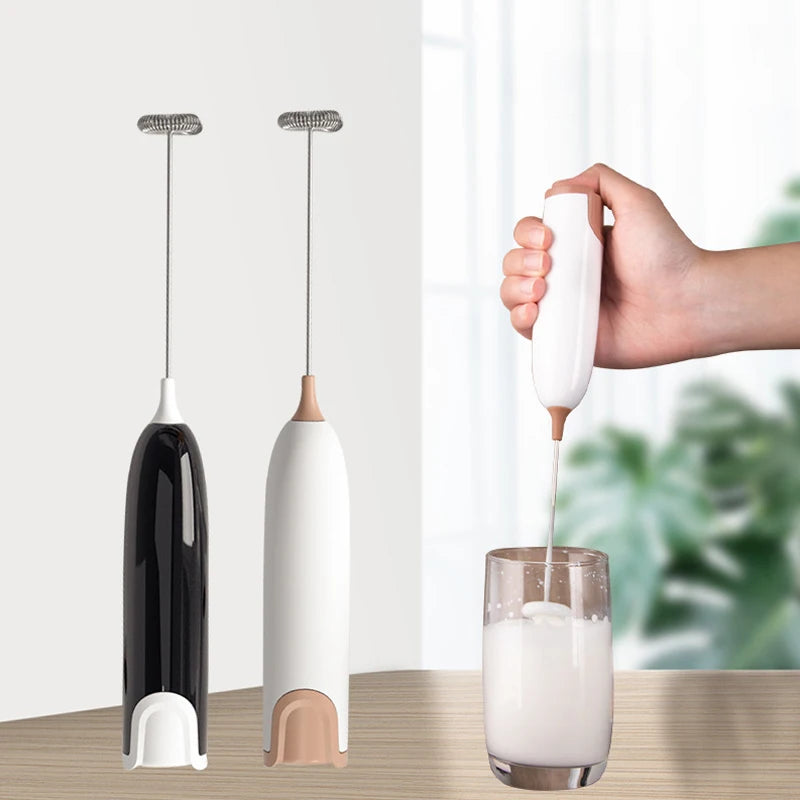 Mini Milk Frother - Handheld Foam Maker For Lattes, Cappuccino, Frappe, Matcha, Hot Chocolate