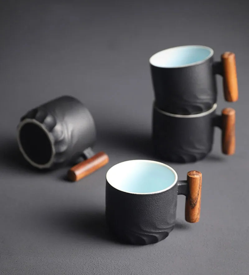 70ML Chinese Kiln charged Coffee Cup 6Pcs/set Handmade