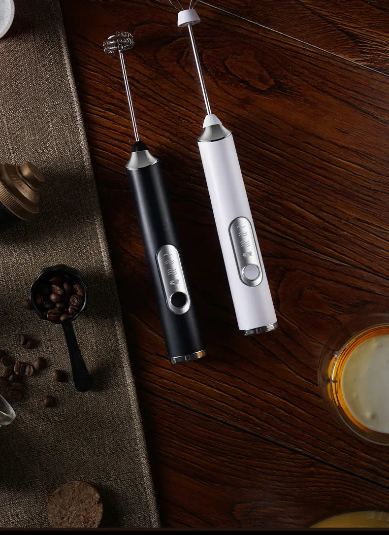 Portable Rechargeable Electric Milk Frother Foam Maker Handheld Foamer High Speeds Drink Mixer Coffee