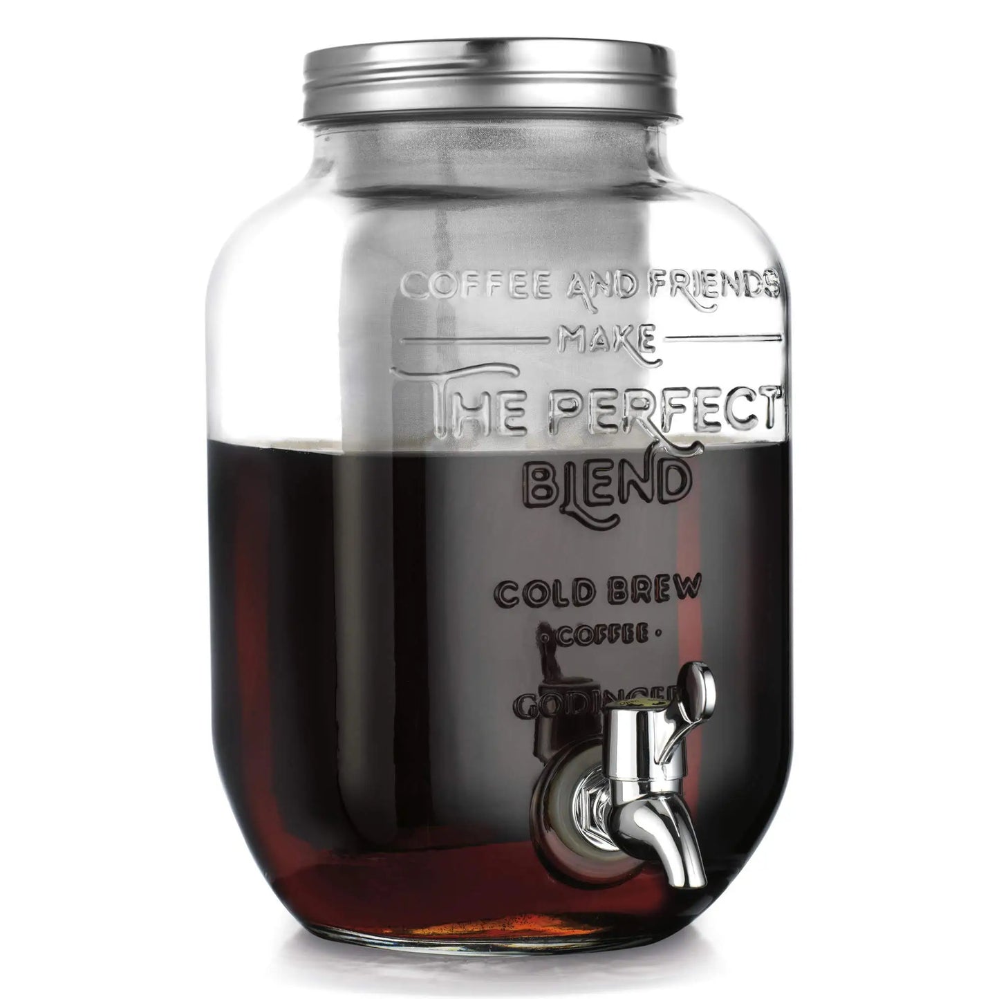 4000ml Cold Brew Coffee Maker with EXTRA-THICK Glass Carafe