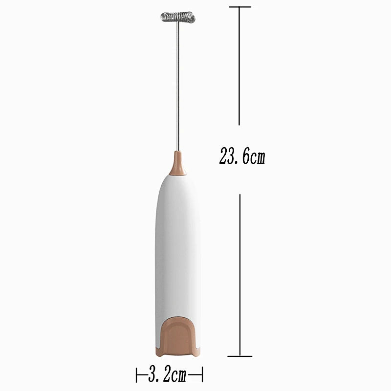 Mini Milk Frother - Handheld Foam Maker For Lattes, Cappuccino, Frappe, Matcha, Hot Chocolate