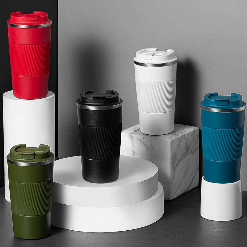 12/17oz Coffee Thermos Mug Double-wall Stainless Steel Portable Car Travelling Tumbler Insulation Thermal Coffe Cup To Go
