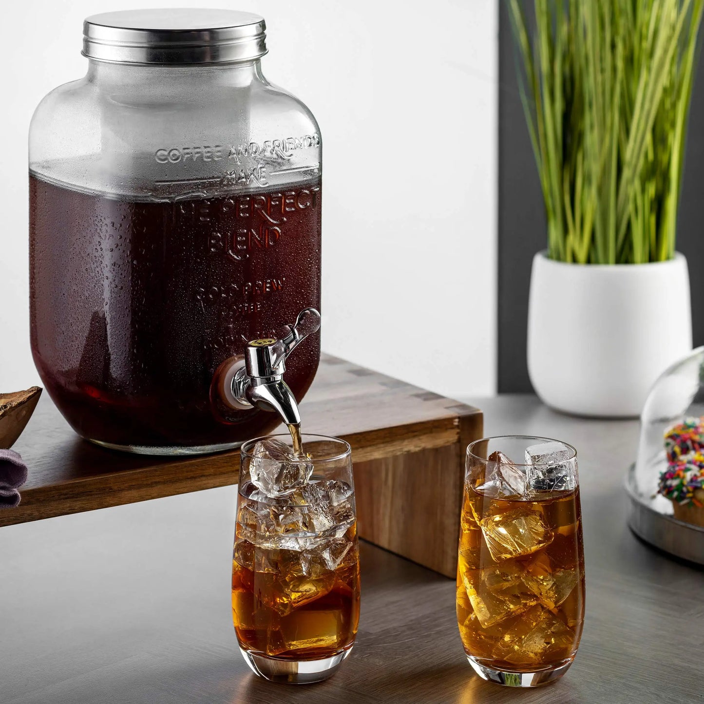 4000ml Cold Brew Coffee Maker with EXTRA-THICK Glass Carafe
