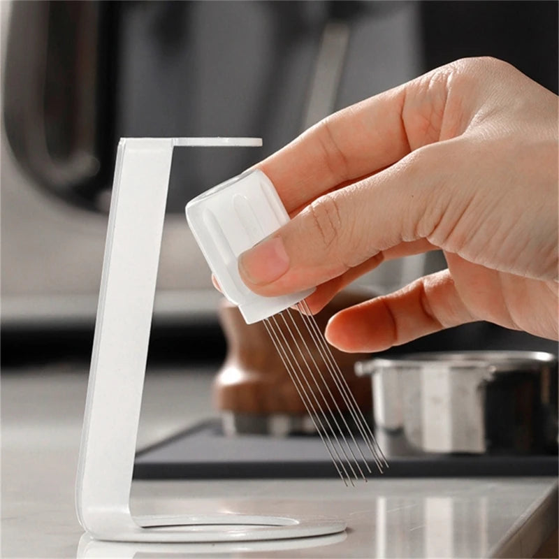 Stainless Steel Coffee Powder Tamper Espresso Powder Stirrer Distributor Leveler Tools Cafe Stirring Barista Accessories