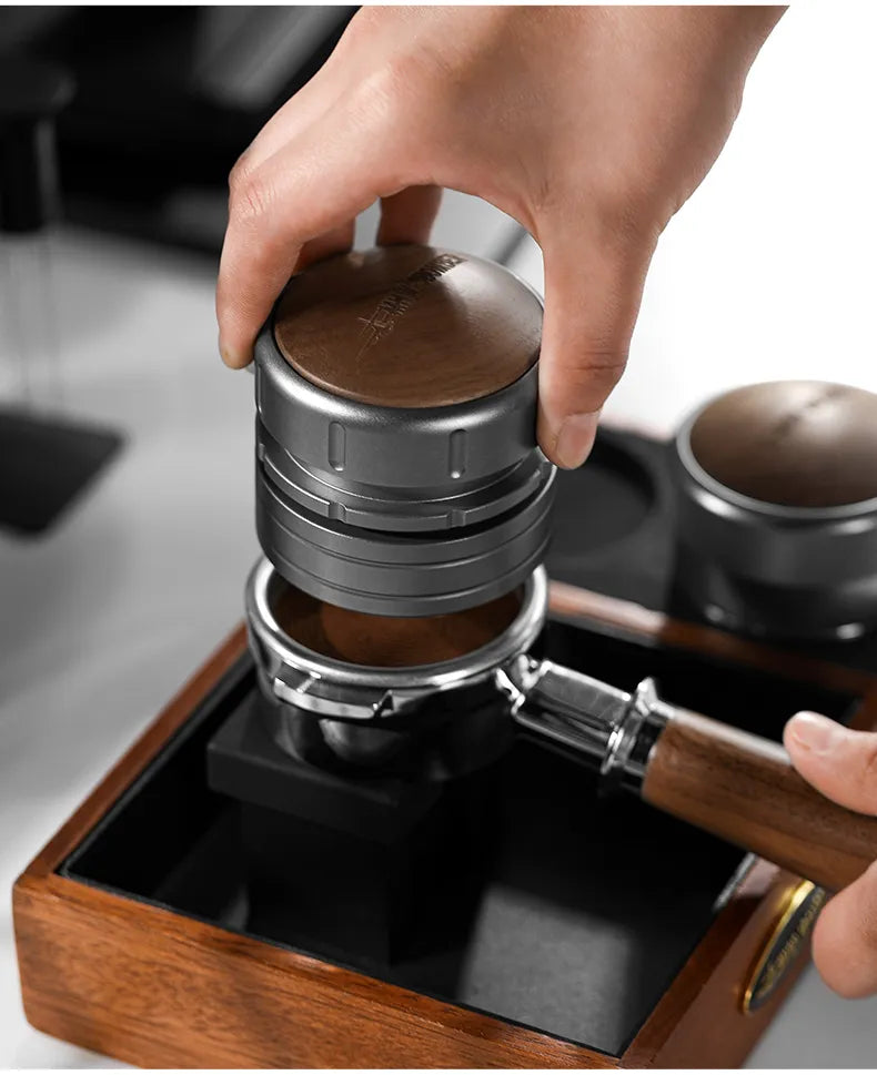 MHW-3BOMBER 58mm Spring Coffee Tamper Adjustable Depth Calibrated Espresso Tampers Professional Home Barista Cafe Accessories