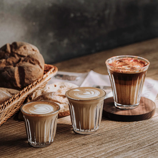 MHW-3BOMBER 160ml 200ml Glass Espresso Cups - Italian Style Clear Non-slip Coffee Cup