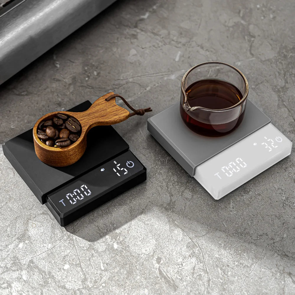 Kitchen Coffee Scale with Timer Rechargeable Digital Scale 0.1g