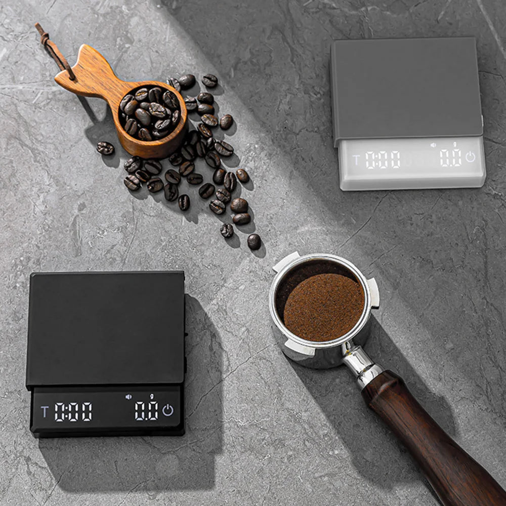 Kitchen Coffee Scale with Timer Rechargeable Digital Scale 0.1g