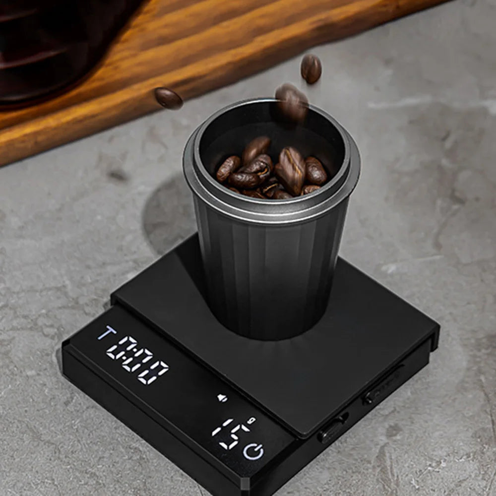 Kitchen Coffee Scale with Timer Rechargeable Digital Scale 0.1g