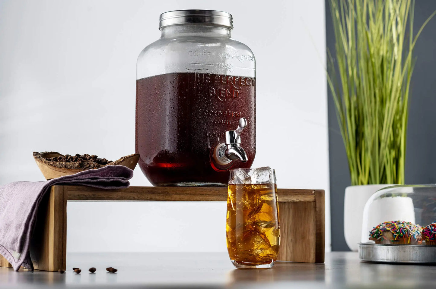 4000ml Cold Brew Coffee Maker with EXTRA-THICK Glass Carafe