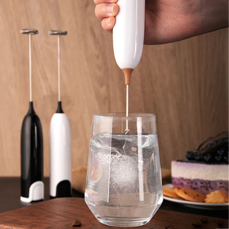 Mini Milk Frother - Handheld Foam Maker For Lattes, Cappuccino, Frappe, Matcha, Hot Chocolate