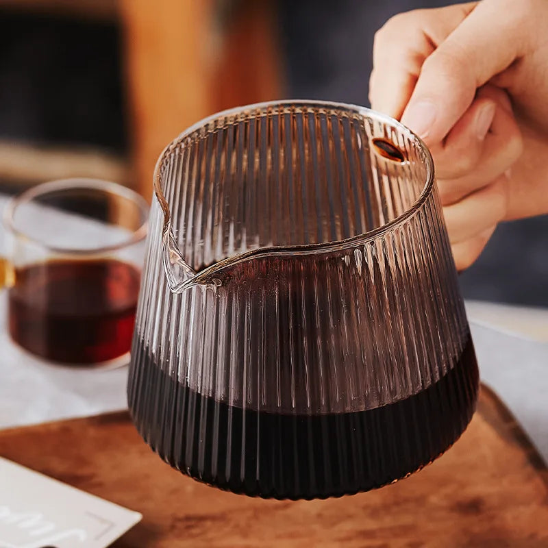 450ml Coffee Cup Wooden Handle Glass