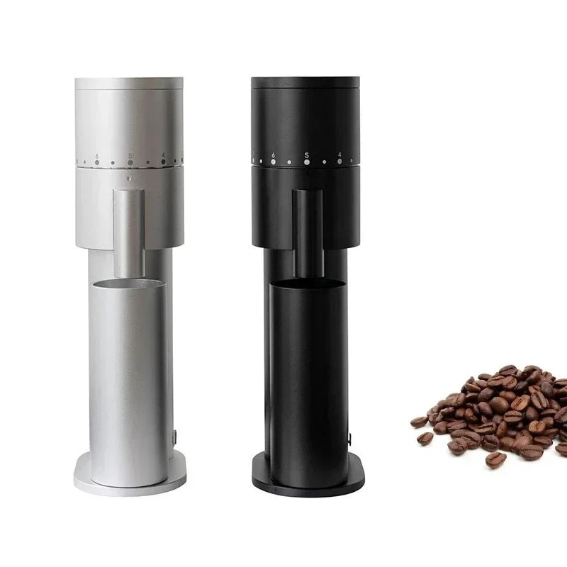 38 48mm Mini Electric Burr Espresso Coffee Grinder Portable Conical Burr Usb Coffee Grinder Single Dose Adjustable