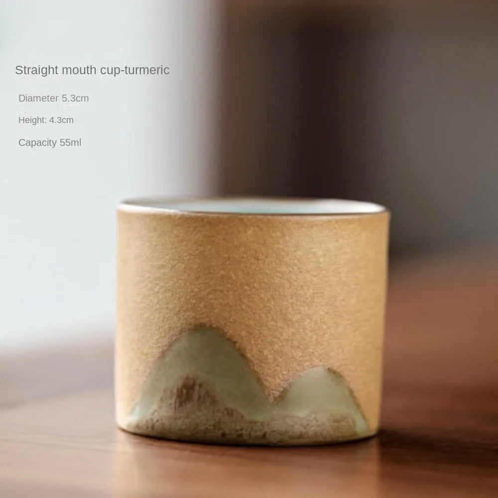 50/55ML Japanese Ceramic Hand-painted Mountain Shaped Mugs Exquisite Coffee Cups